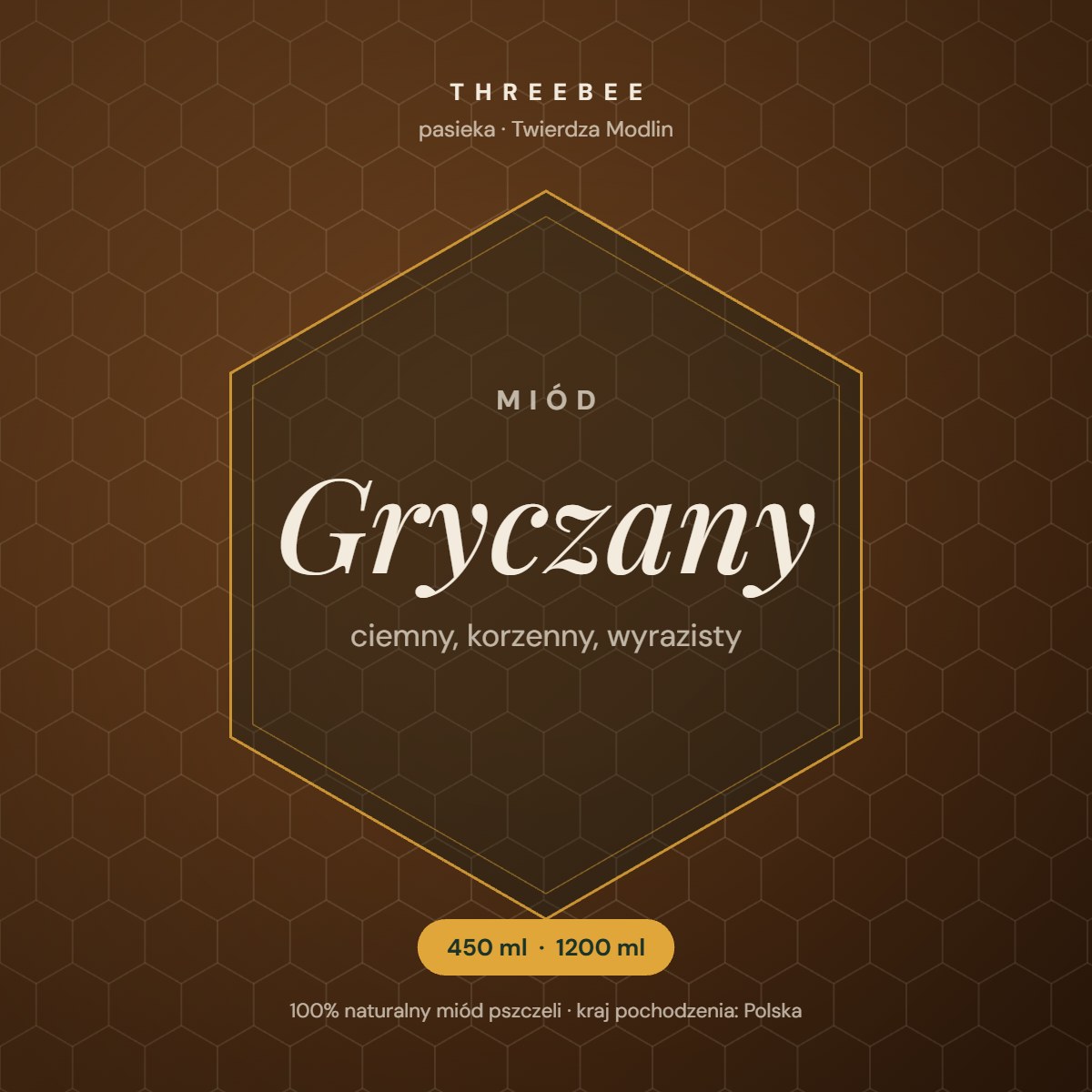 Miód gryczany ThreeBee – grafika produktu