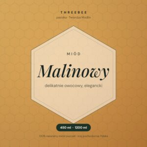 Miód malinowy ThreeBee – grafika produktu