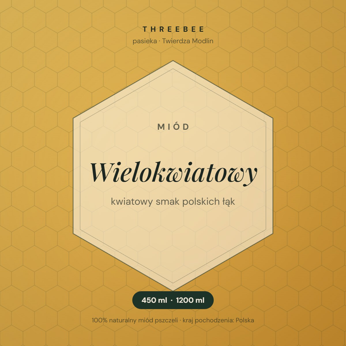 Miód wielokwiatowy ThreeBee – grafika produktu