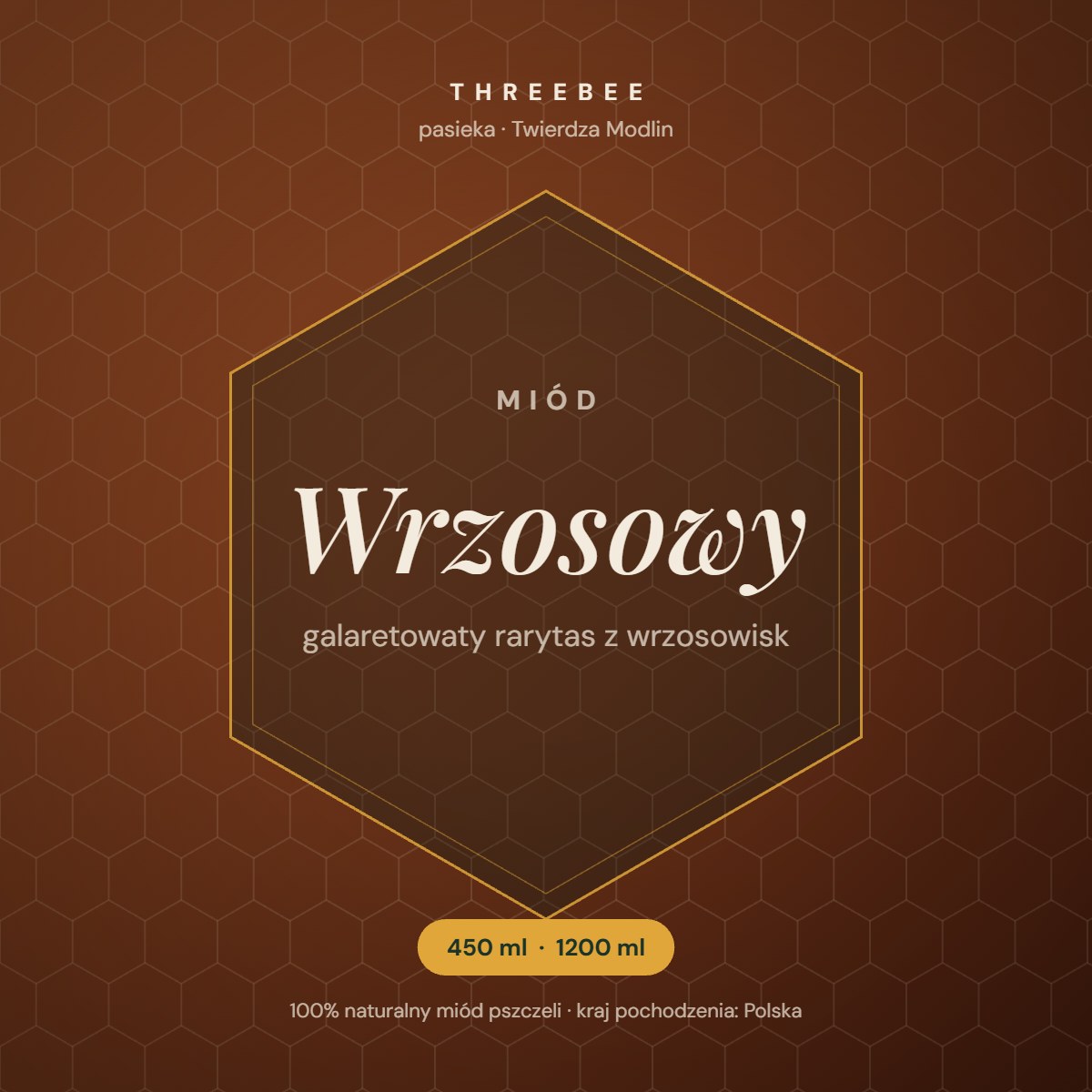 Miód wrzosowy ThreeBee – grafika produktu